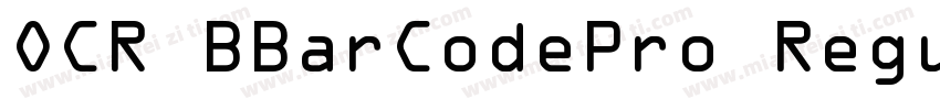 OCR BBarCodePro Regular字体转换